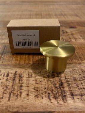NEW Schoolhouse Remy Single Hook Natural Brass